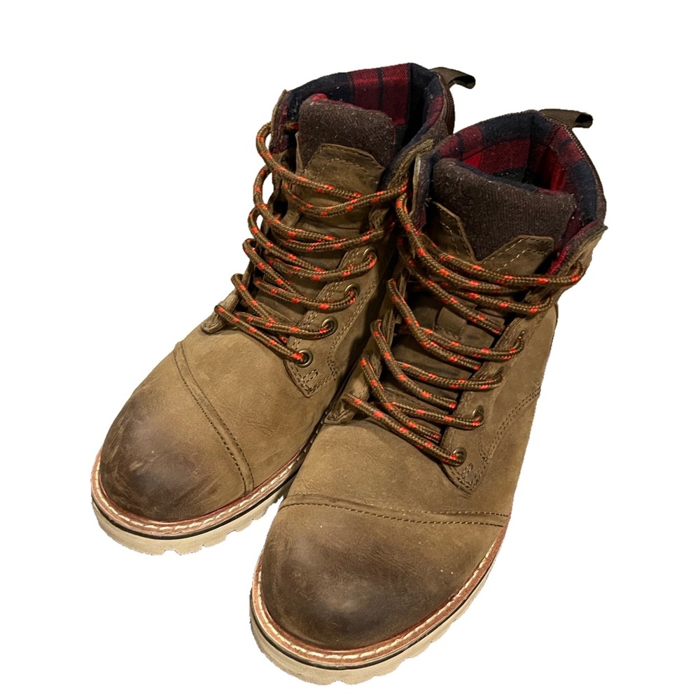 Toms Tan/Brown Leather Men's Lace-Up Boots